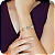Pulseira Mix de Flores Lisas e com Relevo - Banhada a Ouro 18k - Imagem 1