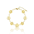 Pulseira Mix de Flores Lisas e com Relevo - Banhada a Ouro 18k - Imagem 3