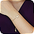 Pulseira de Trevo Ajustável com Pedra Cristal - Banhada a Ouro 18k - Imagem 1