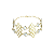 Pulseira Vazada com Pedras Cristais Sintéticas - Banhada a Ouro 18k - Imagem 2