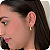 Brinco Argolinha de Click com 3 Pingentes de Mini Cruz - Banhado a Ouro 18k - Imagem 1
