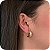 Brinco de Argola P com Riscos 3D - Banhado a Ouro 18k - Imagem 1