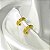 Brinco de Argola P com Riscos 3D - Banhado a Ouro 18k - Imagem 2