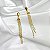 Brinco Franja com Strass Cristal - Banhado a Ouro 18k - Imagem 2