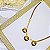 Choker Malha 4mm com Trio de Círculos - Banhada a Ouro 18k - Imagem 2