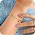 Pulseira com Elo Quadrado e Pingentes de Coração - Banhada a Ouro 18k - Imagem 1
