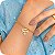 Pulseira Elo Português de Coração Vazado com Espírito Santo - Banhada a Ouro 18k - Imagem 1