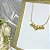 Corrente Elo de Coraçõezinhos com Pingentes de 5 Corações Boleados - Banhada a Ouro 18k - Imagem 2