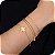 Pulseira com 1 Trevo Dourado - Banhada a Ouro 18k - Imagem 1