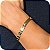 Pulseira Masculina De Placas Lisas - Banhada A Ouro 18k - Imagem 1