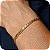 Pulseira Unissex Trancada Diamantada - Banhada A Ouro 18k - Imagem 1