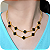 Choker Duplo de Trevos em Pedras Pretas 10 Propósitos - Banhada a Ouro 18k - Imagem 1