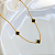 Colar de Trevos em Pedra Preta 3 Propósitos - Banhado a Ouro 18k - Imagem 2