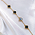 Pulseira com Trevos em Pedra Preta 4 Propósitos - Banhada a Ouro 18k - Imagem 2