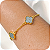 Pulseira com Trevos com Glitter Prata 4 Propósitos - Banhada a Ouro 18k - Imagem 1