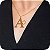 Colar de Letra A com Trevo - Design Próprio - Banhado a Ouro 18k - Imagem 1