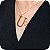 Colar de Letra U com Trevo - Design Próprio - Banhado a Ouro 18k - Imagem 1