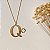 Colar de Letra Q com Trevo - Design Próprio - Banhado a Ouro 18k - Imagem 2