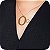 Colar de Letra O com Trevo - Design Próprio - Banhado a Ouro 18k - Imagem 1