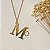 Colar de Letra M com Trevo - Design Próprio - Banhado a Ouro 18k - Imagem 2