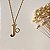 Colar de Letra J com Trevo - Design Próprio - Banhado a Ouro 18k - Imagem 2
