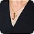 Colar de Letra J com Trevo - Design Próprio - Banhado a Ouro 18k - Imagem 1
