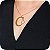 Colar de Letra C com Trevo - Design Próprio - Banhado a Ouro 18k - Imagem 1