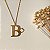 Colar de Letra B com Trevo - Design Próprio - Banhado a Ouro 18k - Imagem 2