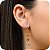 Brinco Argolinha de Click com Chapinhas e Ponto de Luz - Banhado a Ouro 18k - Imagem 1