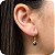 Brinco Argolinha de Click com pedrinha Gota Azul - Banhado a Ouro 18k - Imagem 1