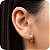 Brinco Argolinha de Click Entrelaçada - Banhado a Ouro 18k - Imagem 1