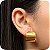 Brinco Meia Argola Lisa - Banhado a Ouro 18k - Imagem 1