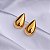 Brinco de Gota Oca G - Banhado a Ouro 18k - Imagem 2