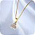 Corrente com Pingente de Flor em Zircônias 45cm - Banhado a Ouro 18k - Imagem 1