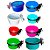 Caneca p/ Bico Torto c/ Suporte borboleta Azul 400ml - Imagem 1