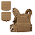COLETE K19 TACTICAL VEST FULL SIZE COYOTE BROWN WOSPORT - Imagem 1