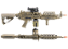 FN HERSTAL A&K CYBERGUN AEG MK46 MOD.1 SAW MACHINE GUN AIRSOFT RIFLE BATTLE WORN FLAT DARK EARTH - Imagem 2