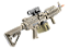 FN HERSTAL A&K CYBERGUN AEG MK46 MOD.1 SAW MACHINE GUN AIRSOFT RIFLE BATTLE WORN FLAT DARK EARTH - Imagem 3