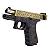 WE GBB G23 IVORY BLOWBACK AIRSOFT PISTOL GOLD & BLACK - Imagem 2