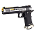 WE GBB HI-CAPA 6" IREX COMPETITION FULL-AUTO WITH MARKINGS BLOWBACK AIRSOFT PISTOL DUAL TONE / GOLD - Imagem 1