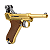 WE GBB LUGER P08 GBB 4" BLOWBACK AIRSOFT PISTOL GOLD - Imagem 2