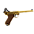 WE GBB LUGER P08 GBB 6" BLOWBACK AIRSOFT PISTOL GOLD - Imagem 2