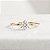 Anel Solitário Cálice Ouro 18k com Moissanite - Imagem 1
