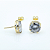 Brinco Ouro 18k Ponto de Luz Redonda 10mm - Imagem 3