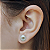Brinco Ouro 18k Pérola Natural Biwa Botão 8mm - Imagem 2