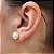 Brinco Ouro 18k Pérola Natural Biwa Botão 10mm - Imagem 4