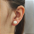 Brinco Ouro 18k Pérola Natural Biwa Botão 10mm - Imagem 2