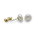 Brinco Ouro 18k Pérola Natural Biwa Botão 10mm - Imagem 7