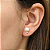 Brinco Ouro 18k Pérola Natural Biwa Botão 8mm com Pedrinha - Imagem 3