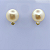 Brinco Ouro 18k Pérola Natural Biwa Botão 10mm com Pedrinha - Imagem 5